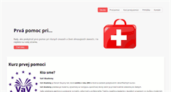 Desktop Screenshot of kurzprvejpomoci.sk