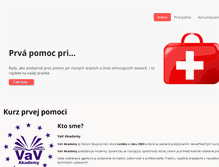 Tablet Screenshot of kurzprvejpomoci.sk